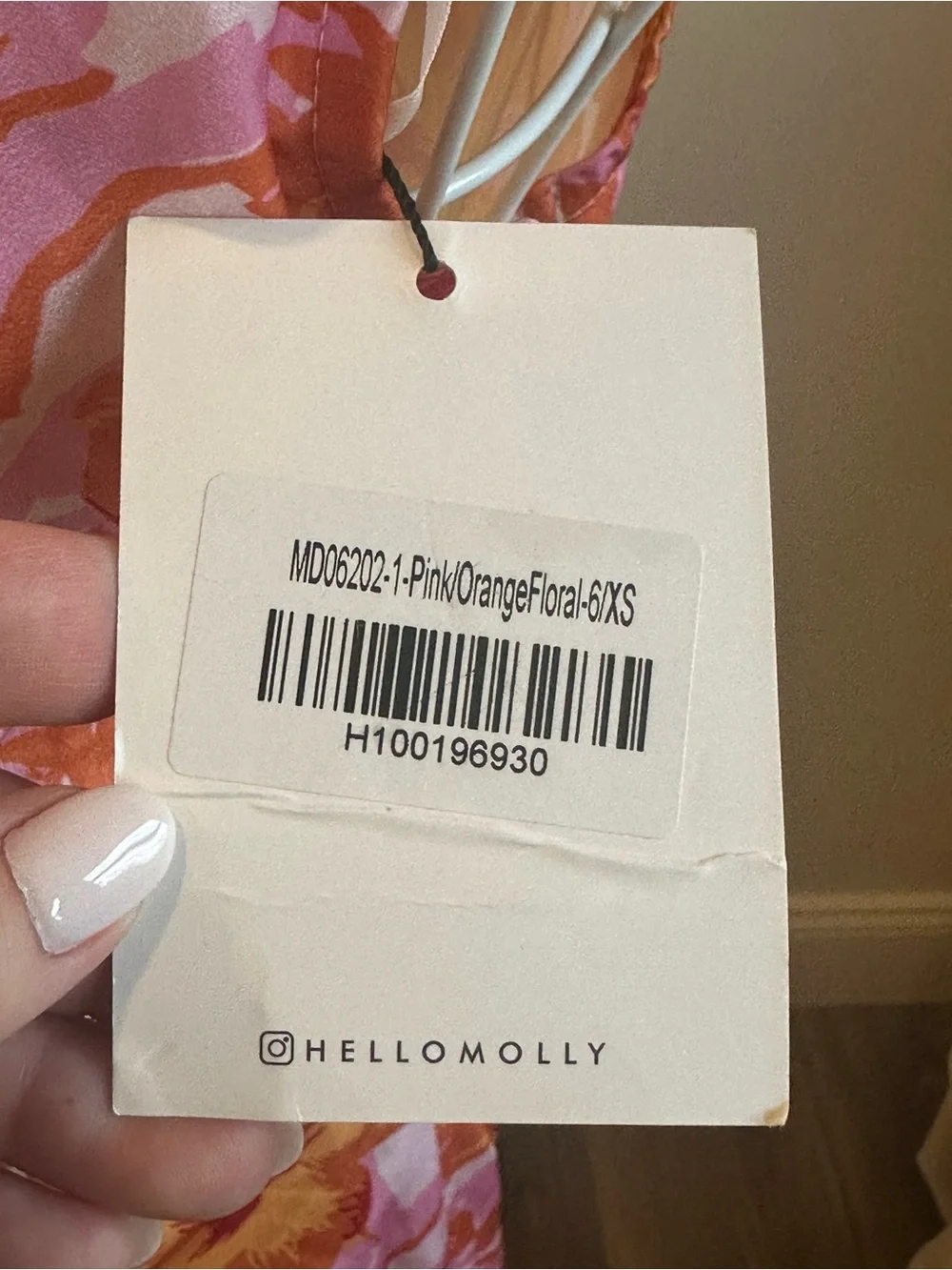 Hello Molly LOVING THAT GIRL One Shoulder Pink Orange Cutout Mini Dress XS NWT - Picture 6 of 7
